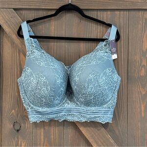 Cacique Women’s‎ Boost Plunge Bra Blue Size 46DDD NEW with Tags